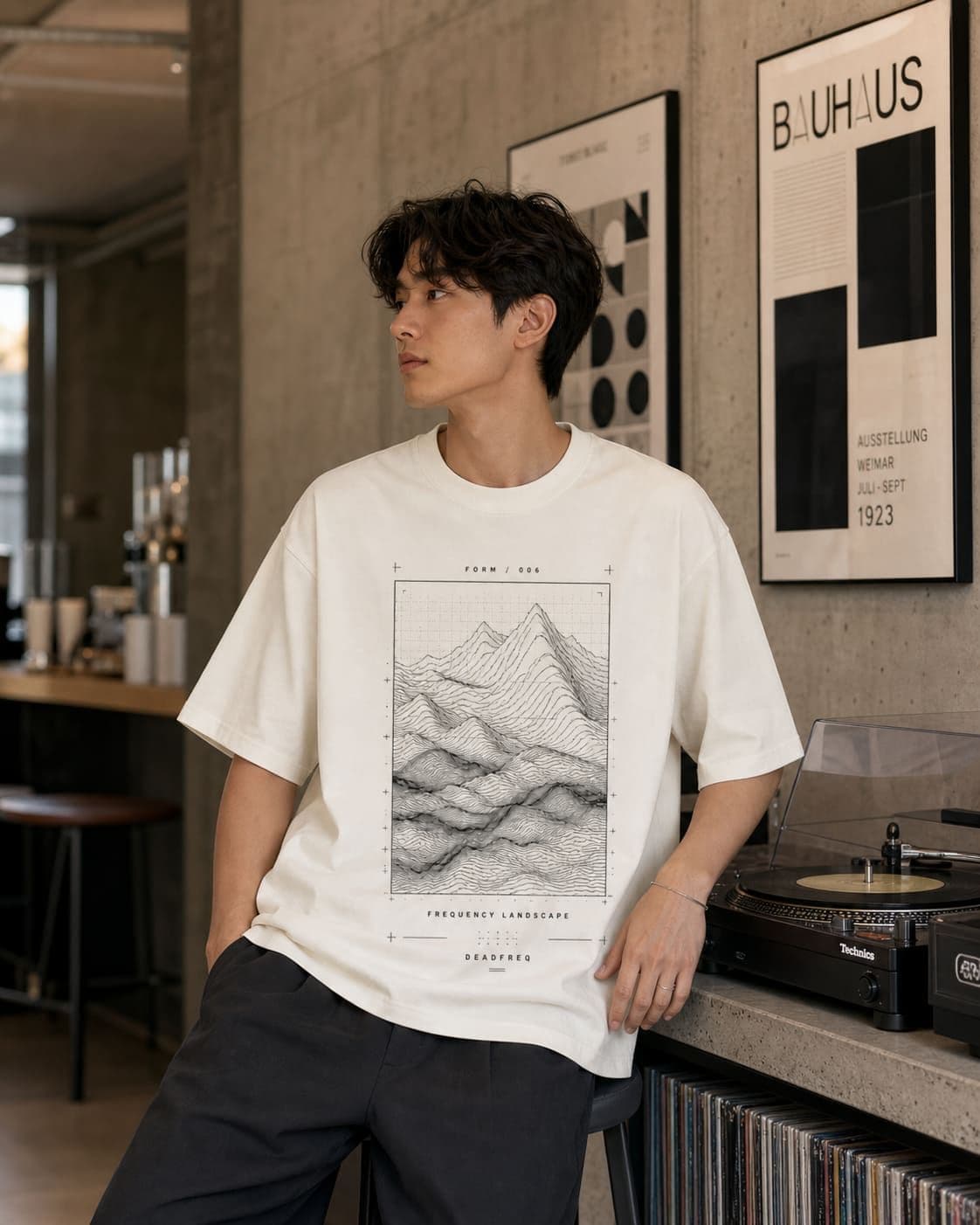 FORM / 006 — Frequency Landscape, Bauhaus posters & turntable